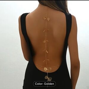 Gold Leaf Pendant Necklace and earrings